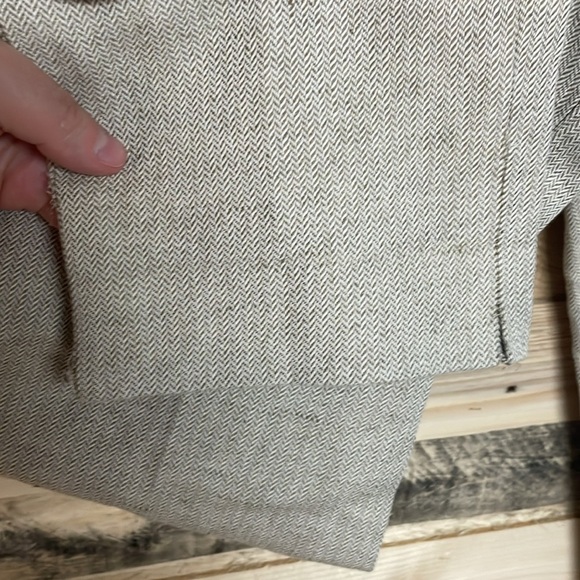 Banana Republic Relaxed Tapered Fit size 29 Regular Cream Chevron Dress Pants - Picture 6 of 13